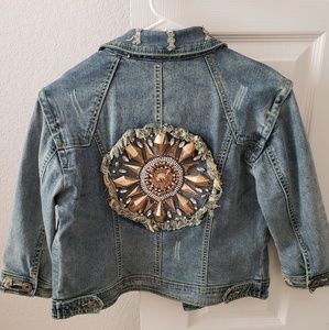 3/4 sleeve denim jacket